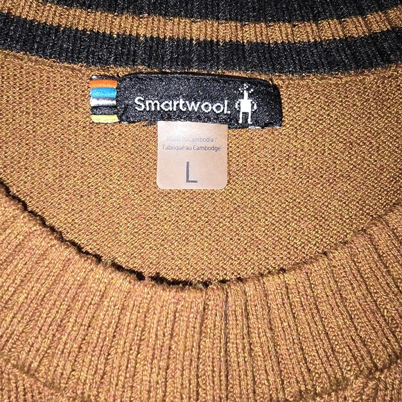 Smartwool Men's Tan Crewneck Sweater Size L - Picture 2 of 4